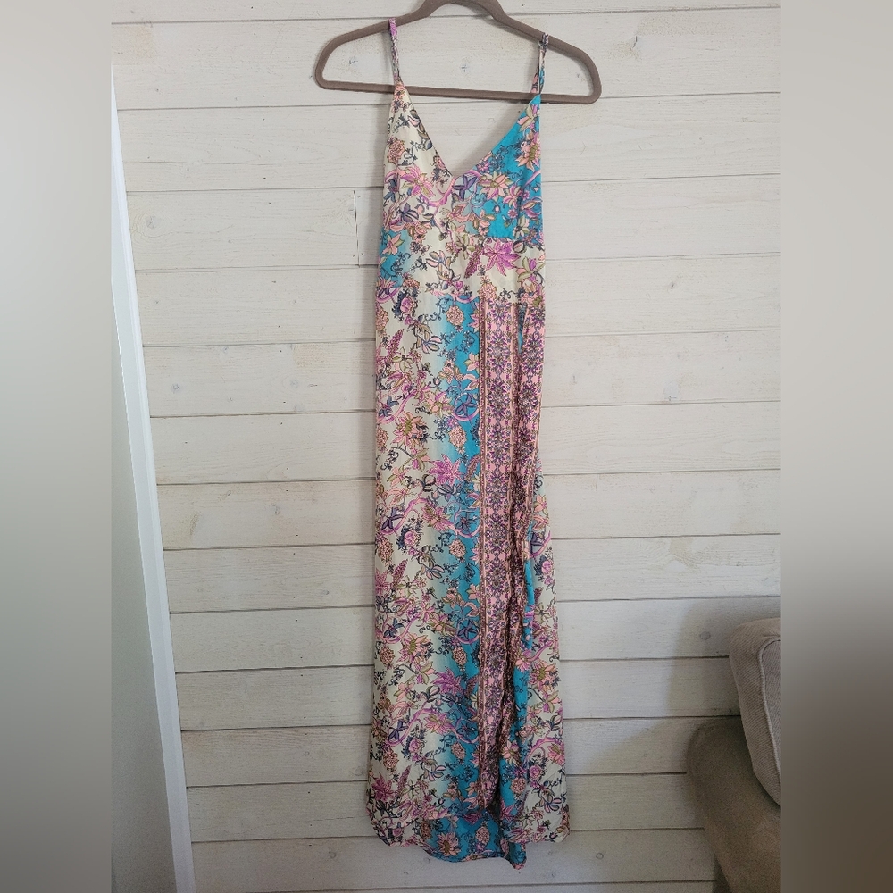 Karma Highway Floral Maxi Dress with Spaghetti Straps